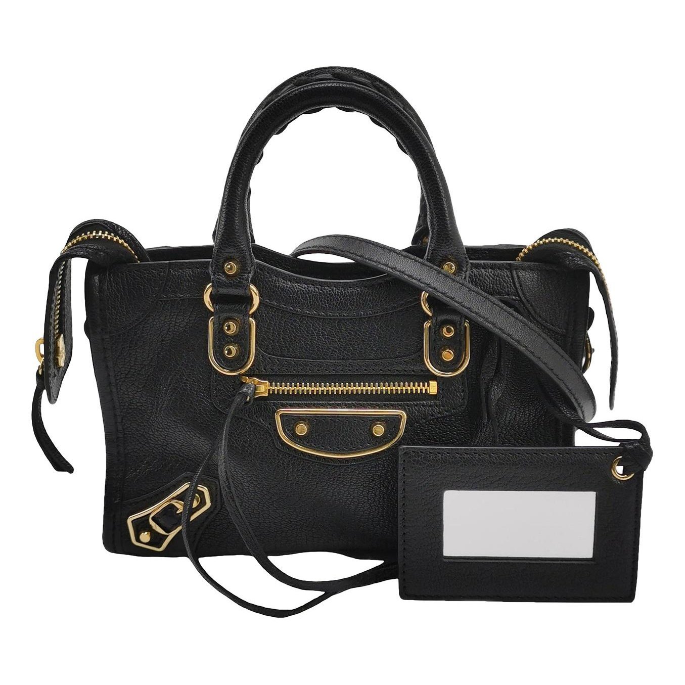 City leather handbag