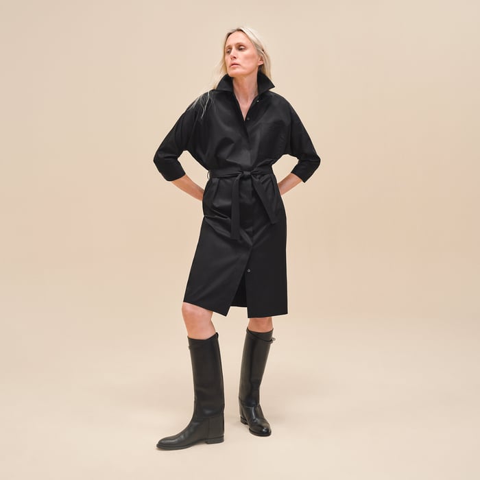 Noir Shirt Dress