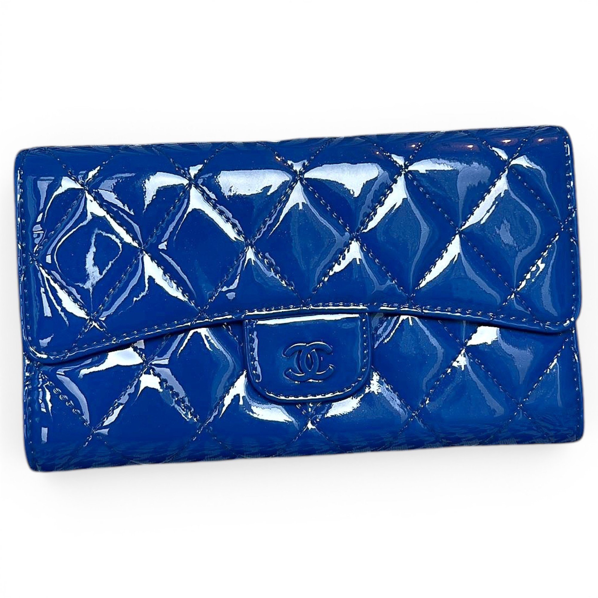 Patent leather clutch bag