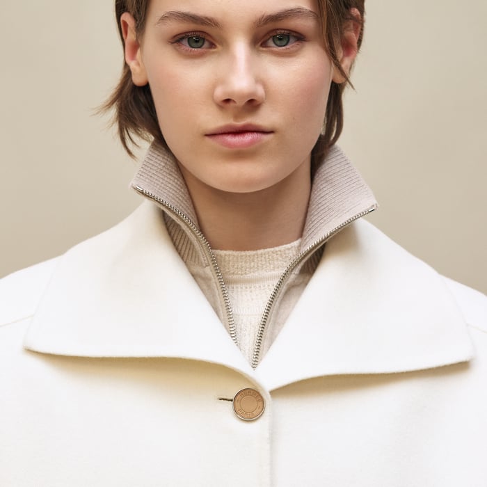 Blanc Naturel Long Cashmere Coat