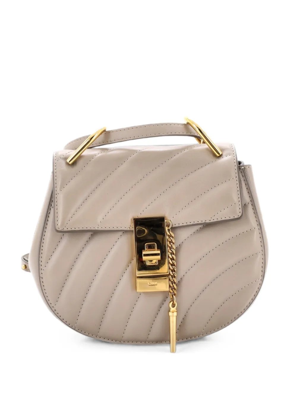 Drew Bijou Quilted Leather Mini crossbody bag