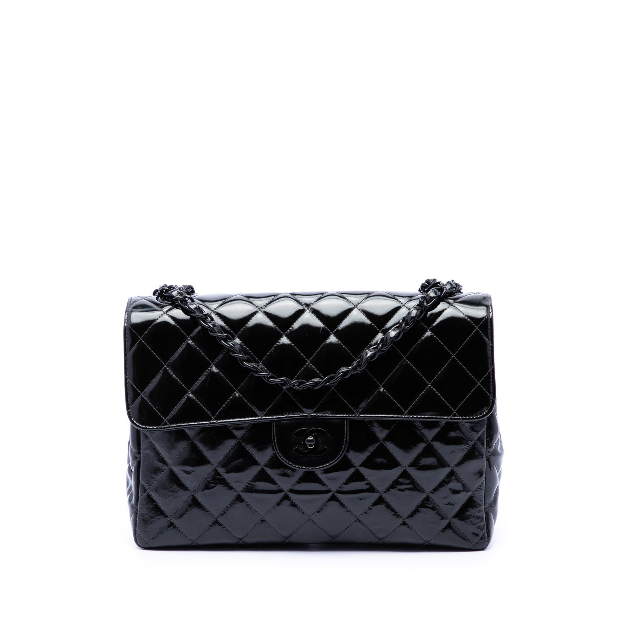 Patent leather handbag