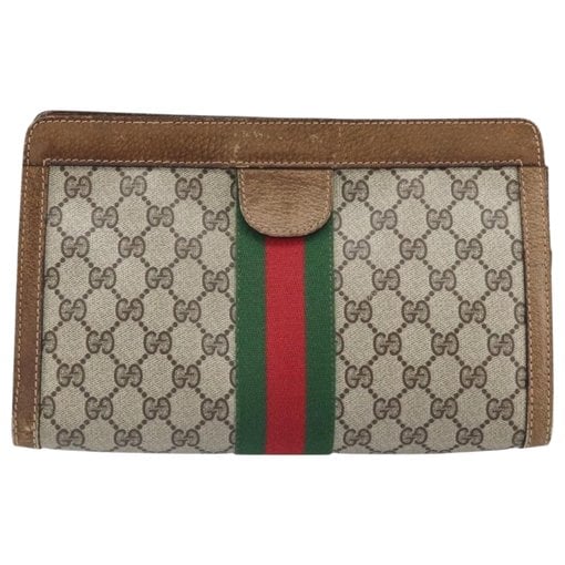 Leather clutch bag