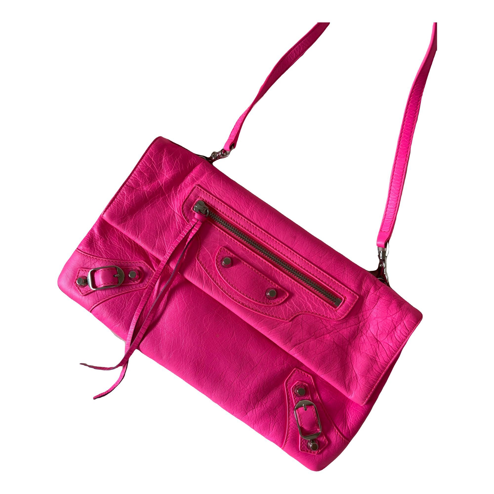Leather clutch bag