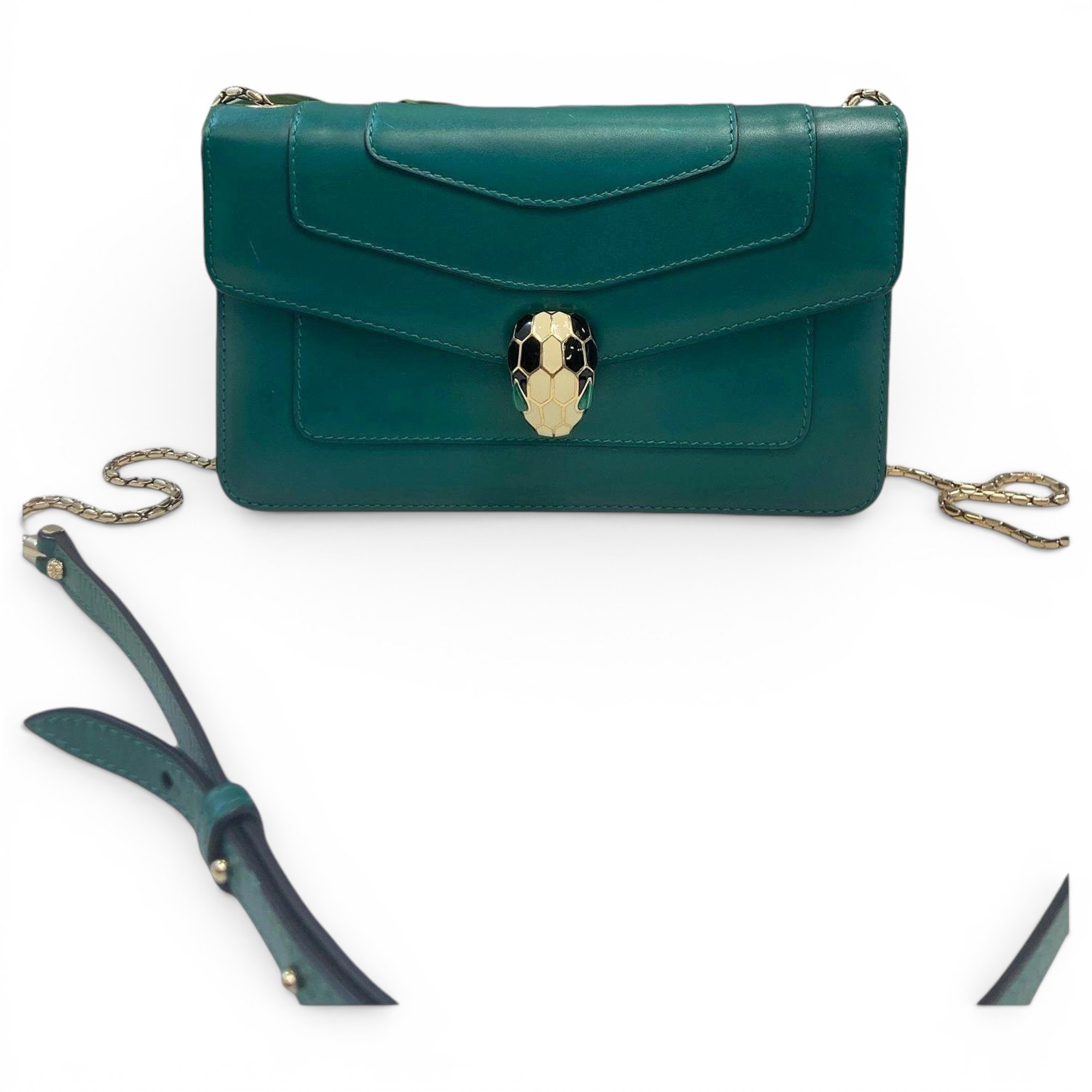 Serpenti leather handbag