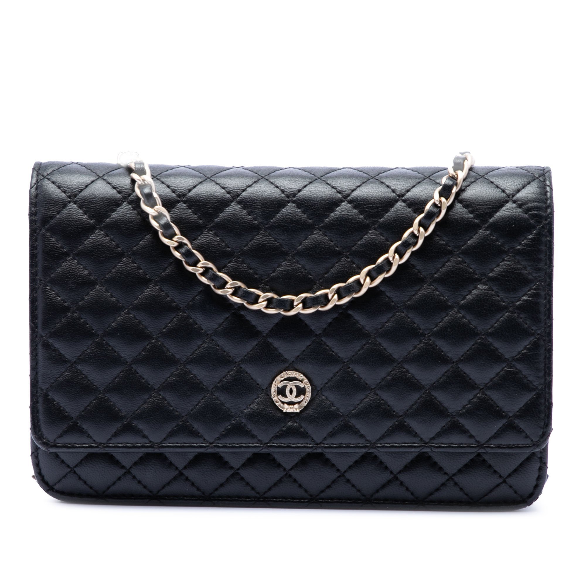 Wallet On Chain leather handbag