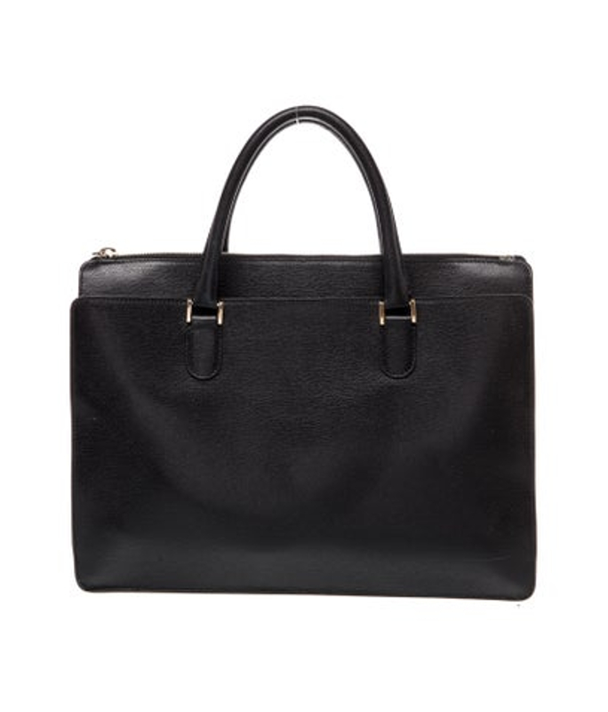 Valextra Leather Top Handle Bag