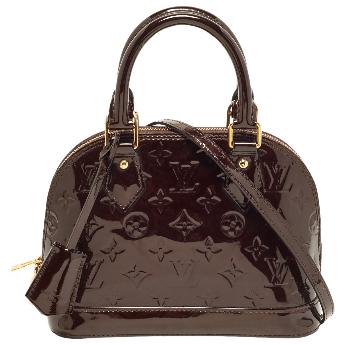 Patent leather satchel