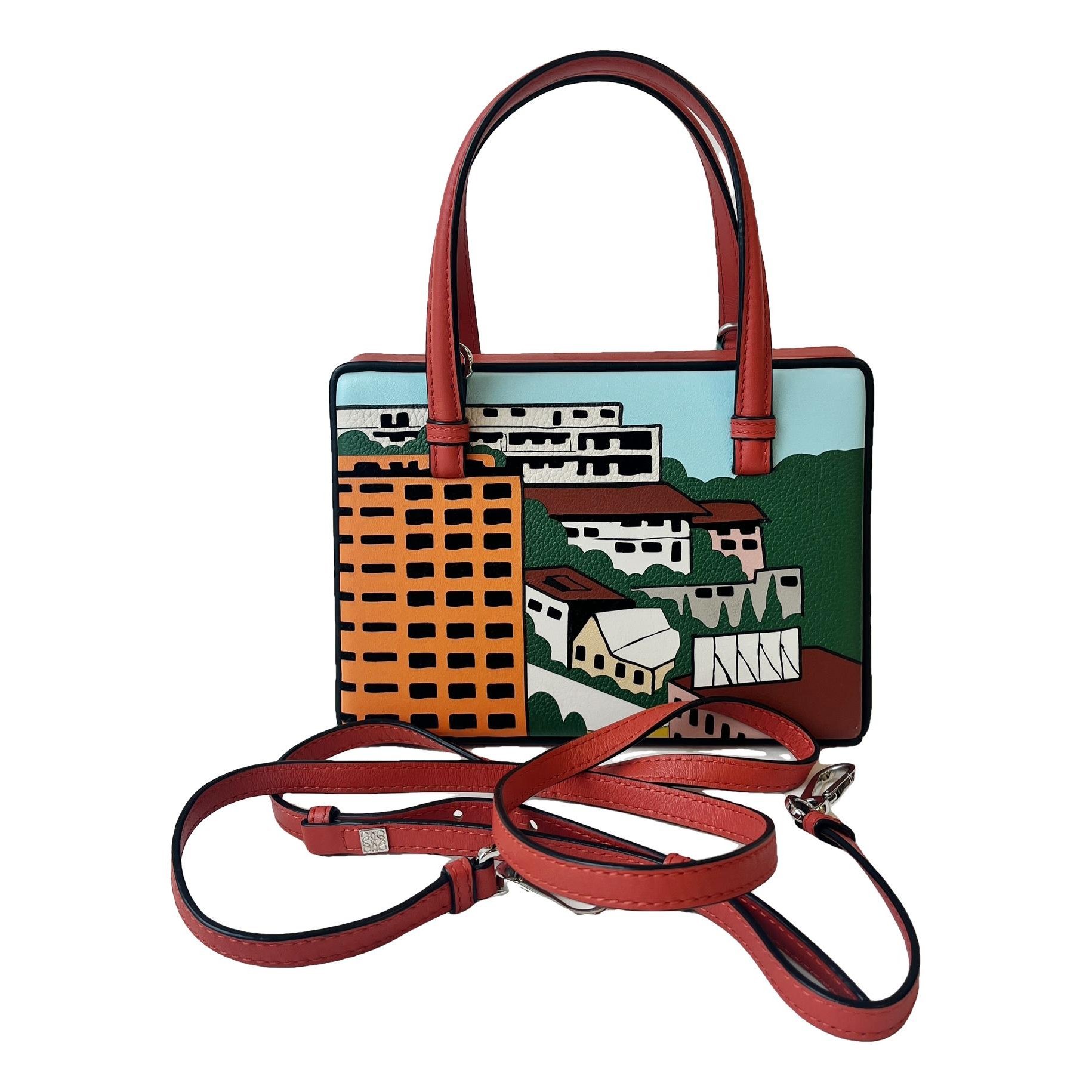 Postal leather handbag