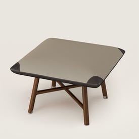 Les Necessaires d'Hermès "carre d'assise" low stool, high model