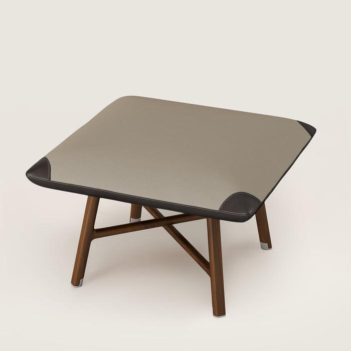 Les Necessaires d'Hermès "Carre d'Assise" Low Stool, High Model