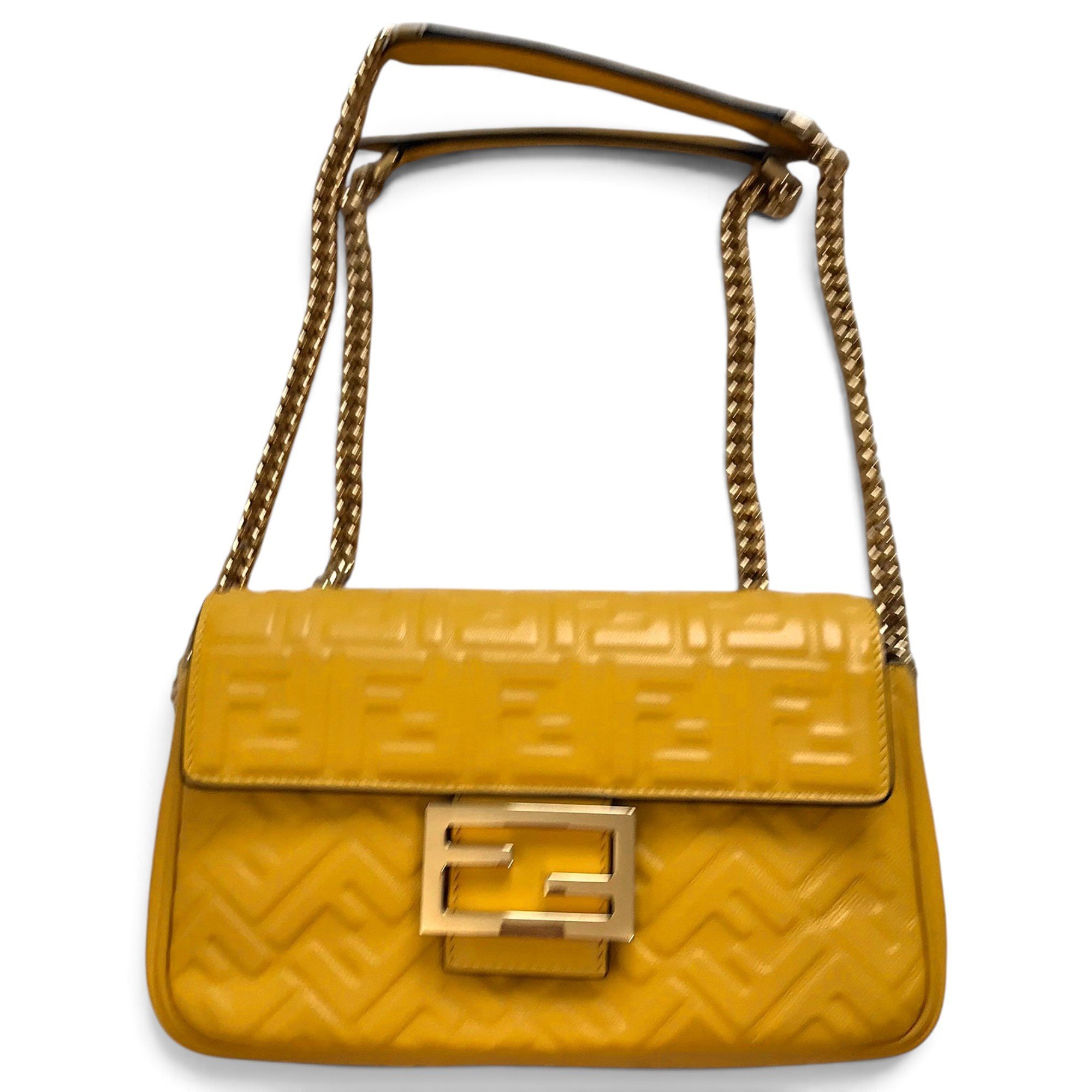 Baguette Chain Midi leather handbag