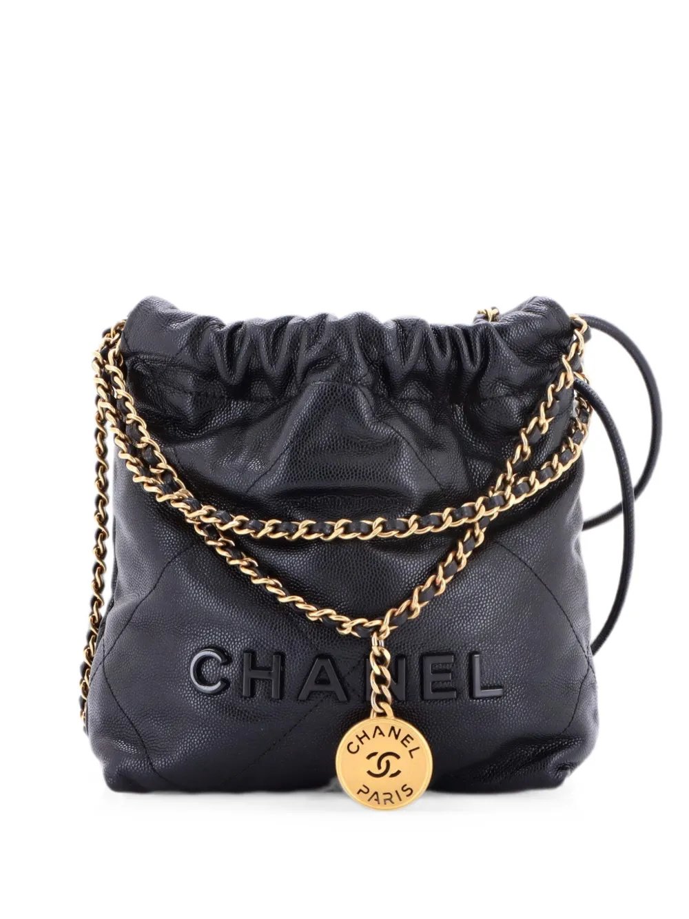 22 Chain Quilted Caviar Mini hobo bag