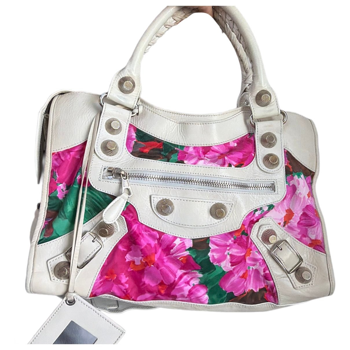City leather handbag