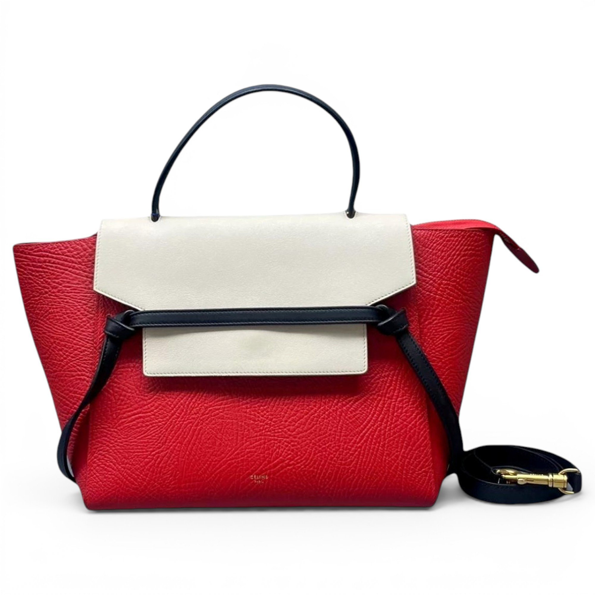 Belt leather handbag