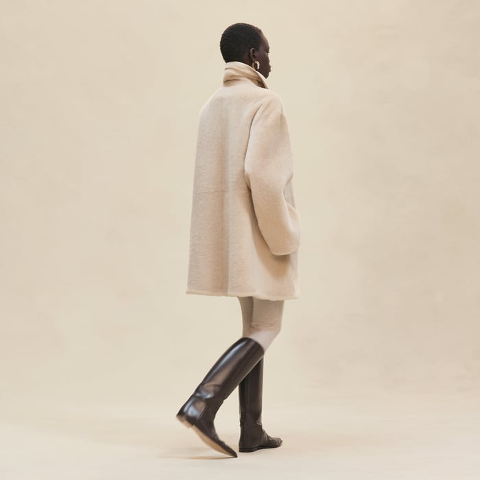 Beige Glaise Reversible Coat