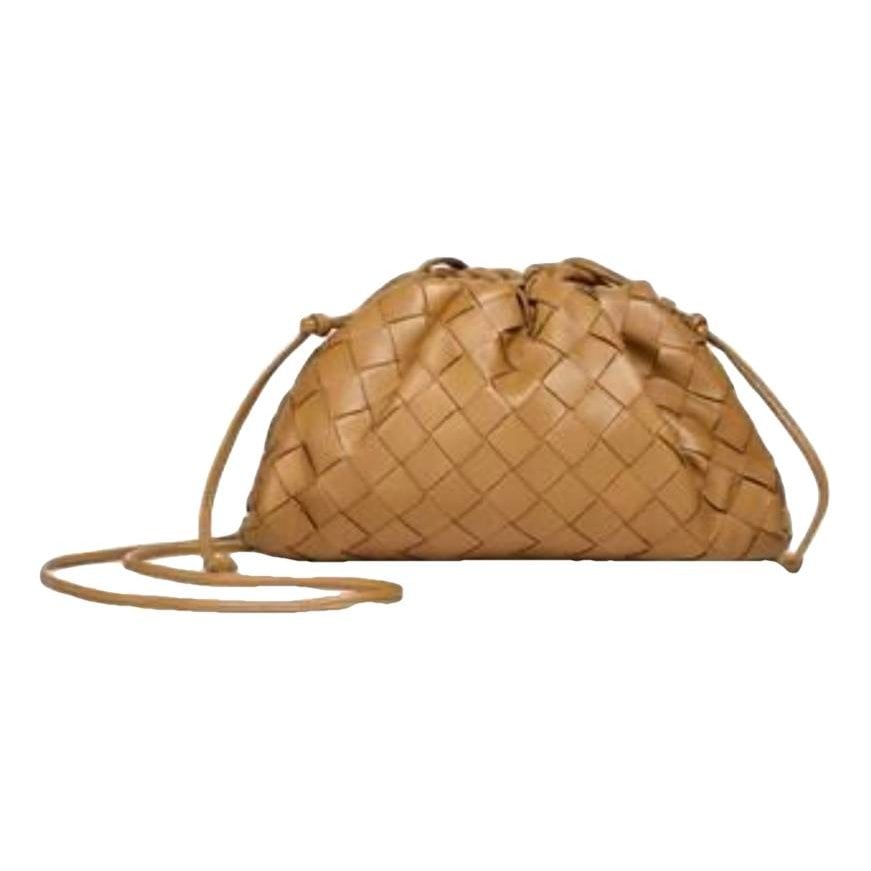 Pouch leather clutch bag
