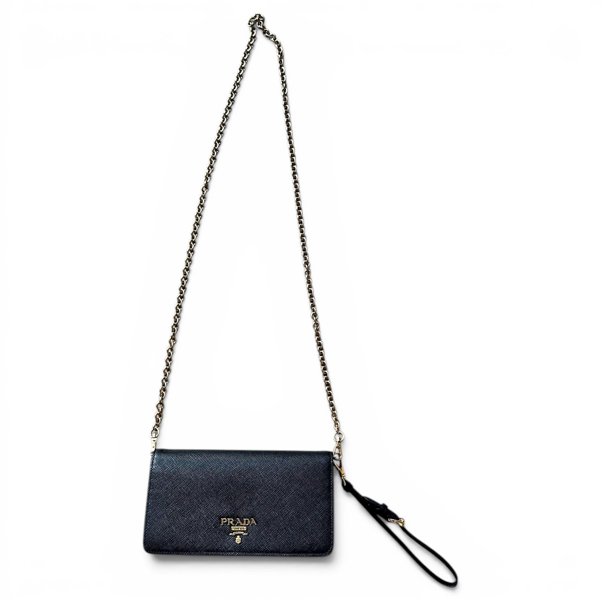 Leather clutch bag