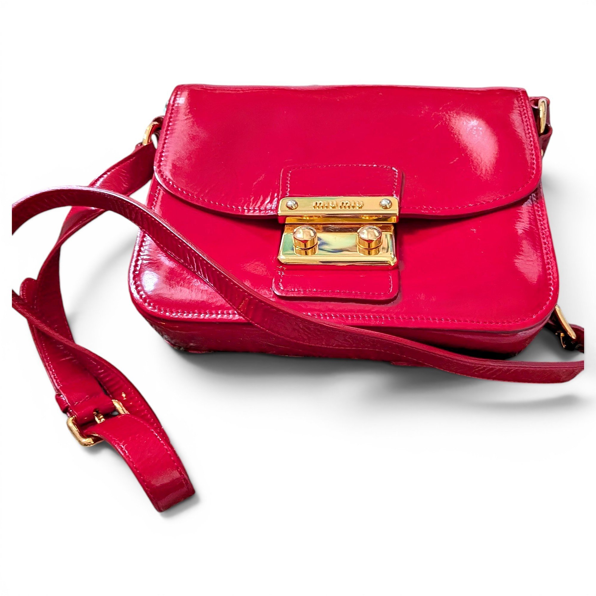 Patent leather crossbody bag