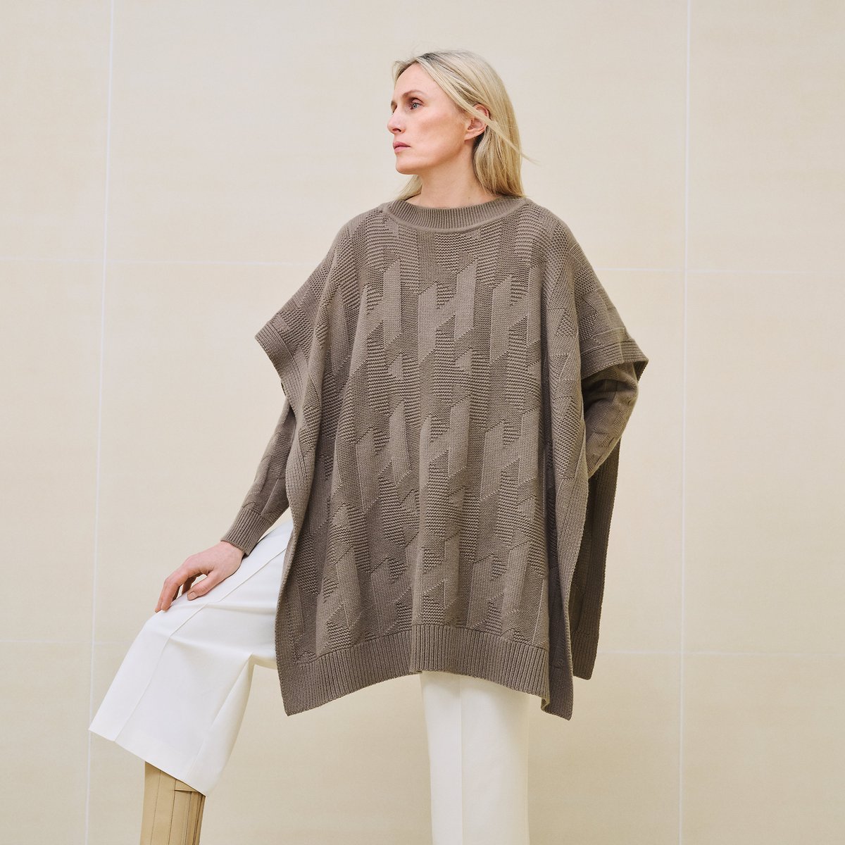 "H" Rectangular Cape Poncho