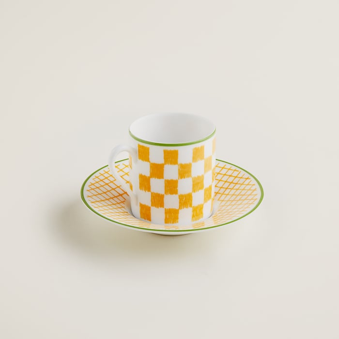 Sans Coloris a Walk In the Garden Coffee Cup and Saucer