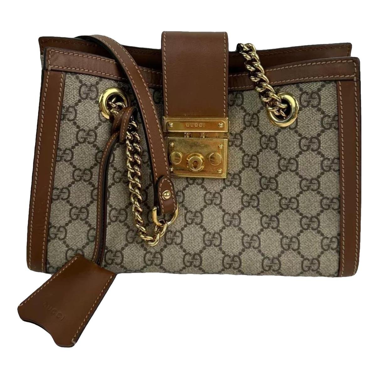 Padlock leather handbag