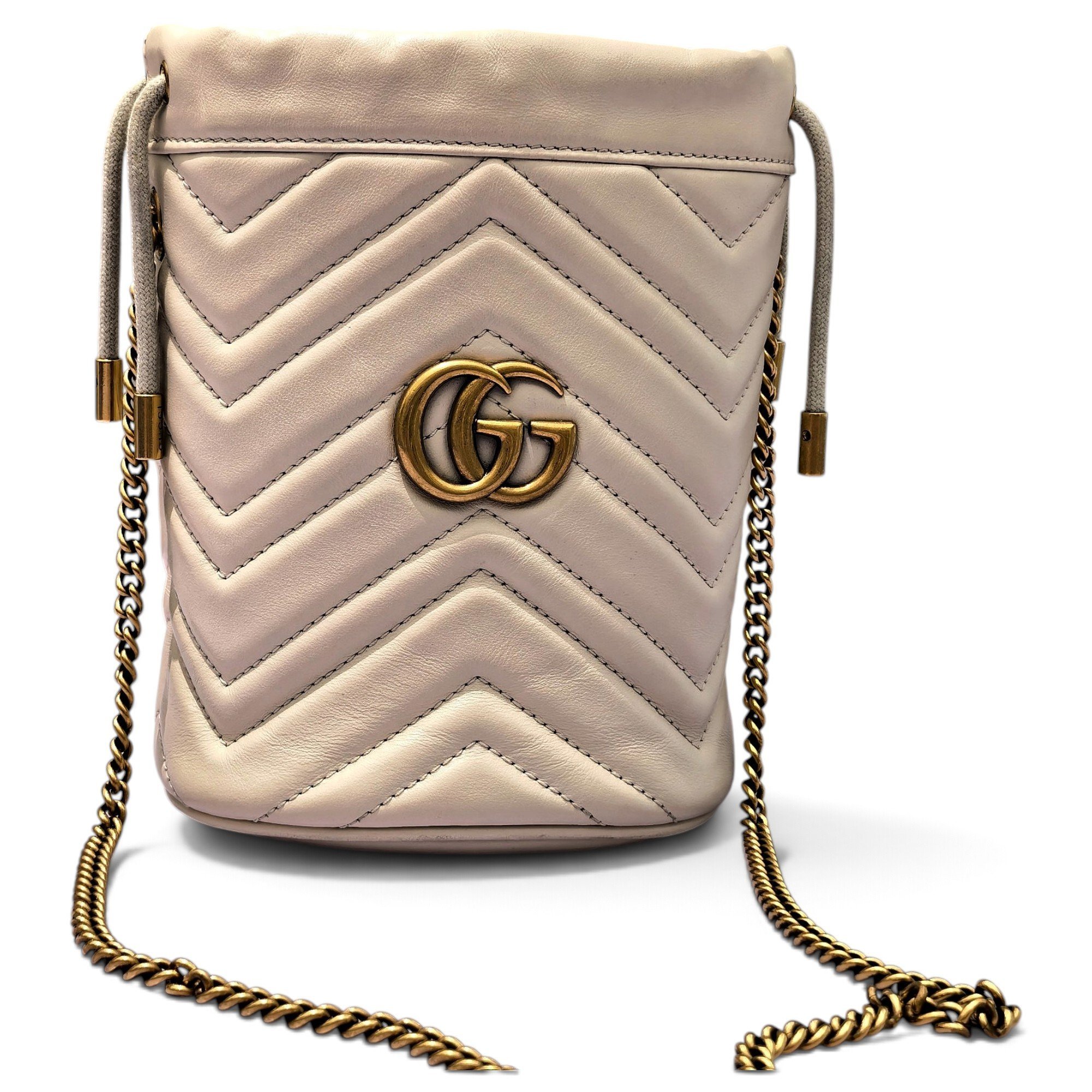 GG Marmont Chain Bucket leather crossbody bag