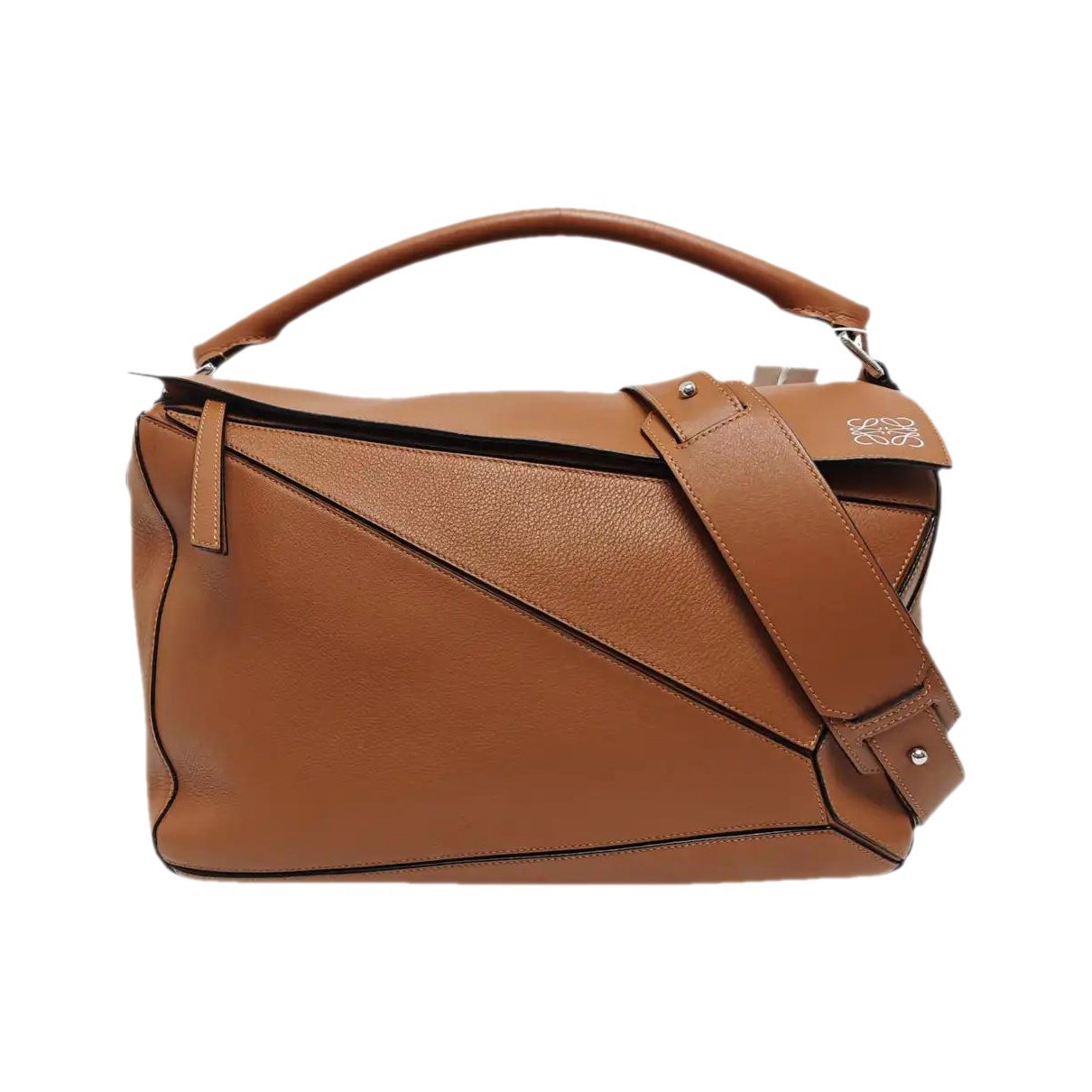 Puzzle leather handbag