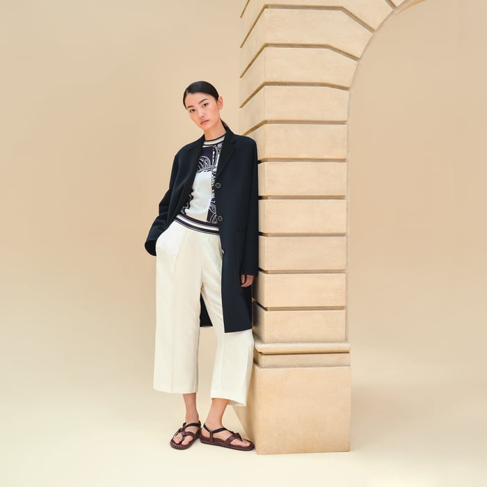 Bleu Noir Supple Cashmere Coat