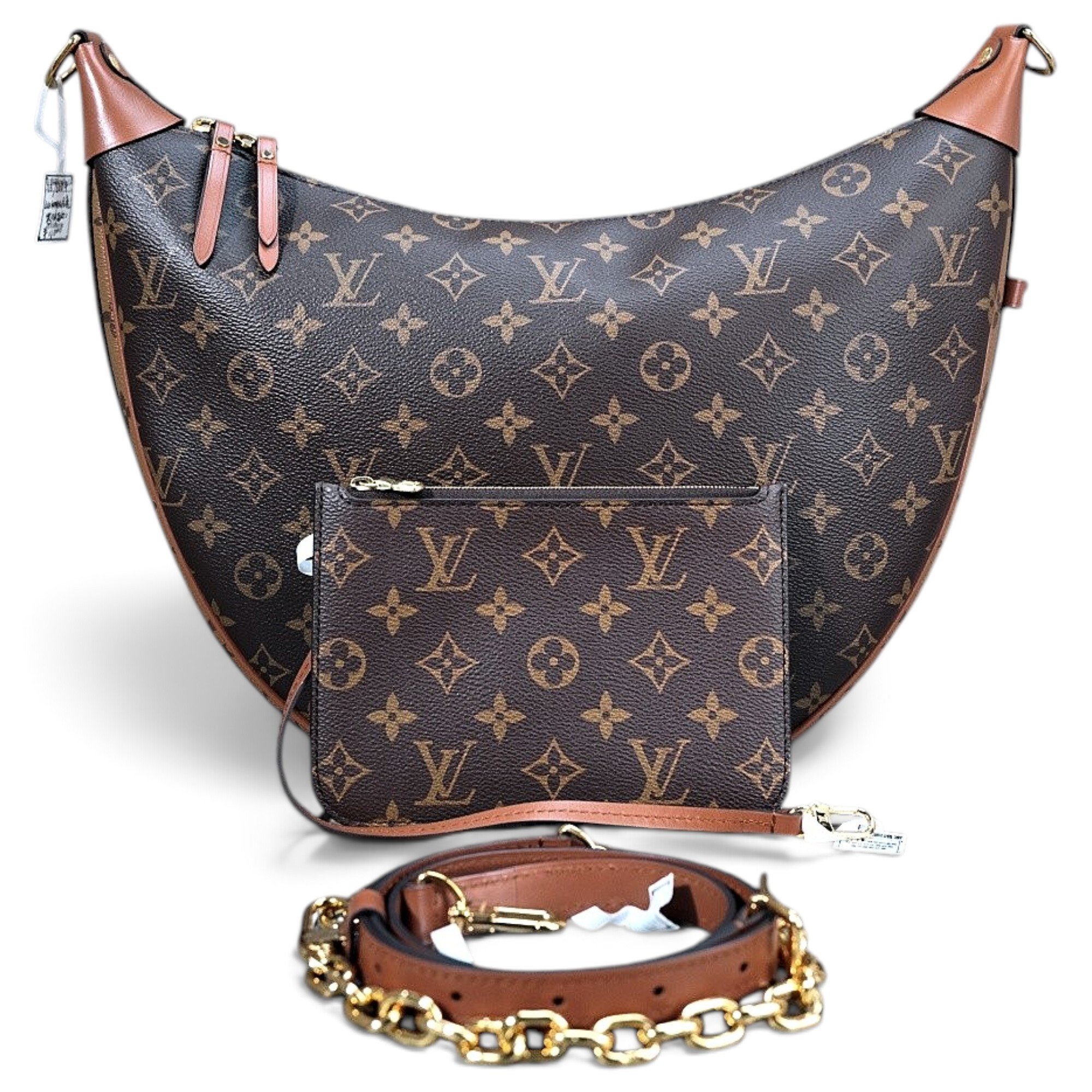 Loop leather handbag