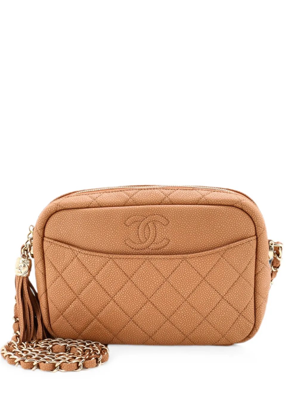 Coco Tassel Camera Case Quilted Caviar Medium crossbody bag