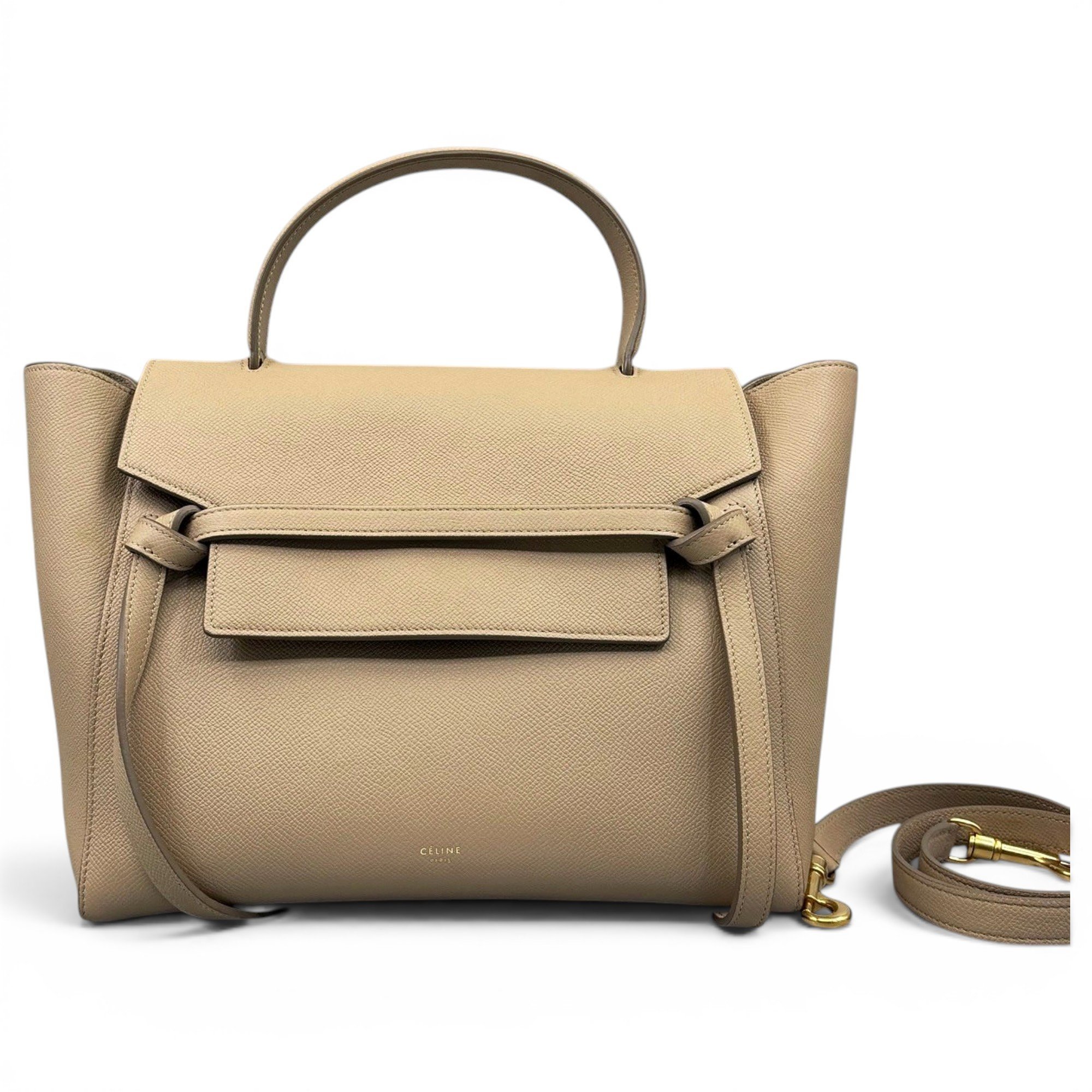 Belt leather handbag