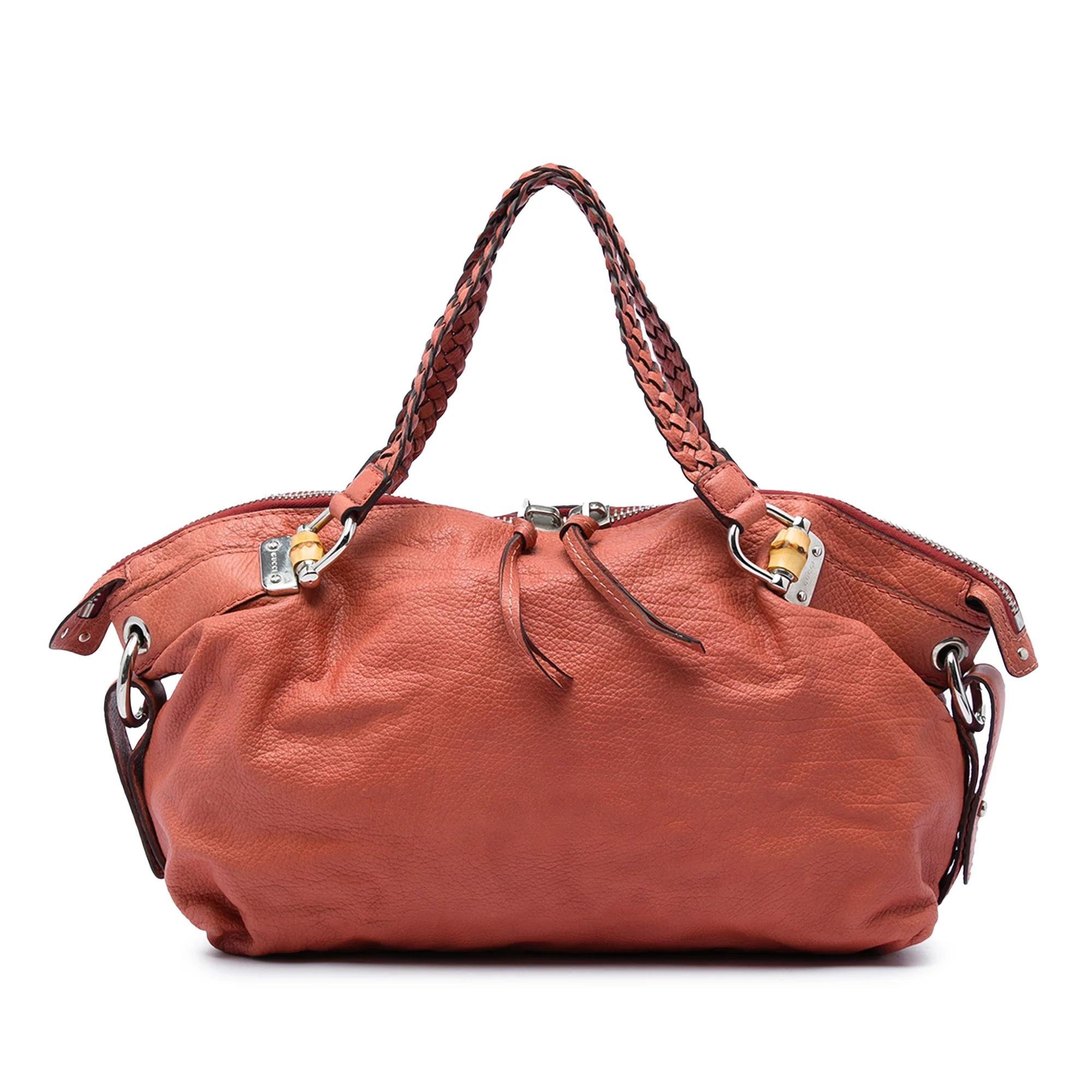 Bamboo pony-style calfskin handbag