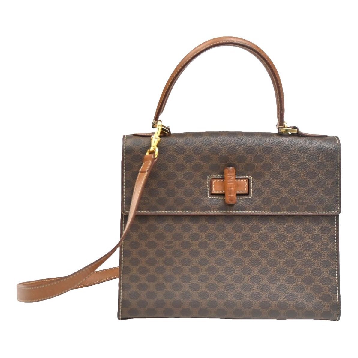 Pocket leather handbag