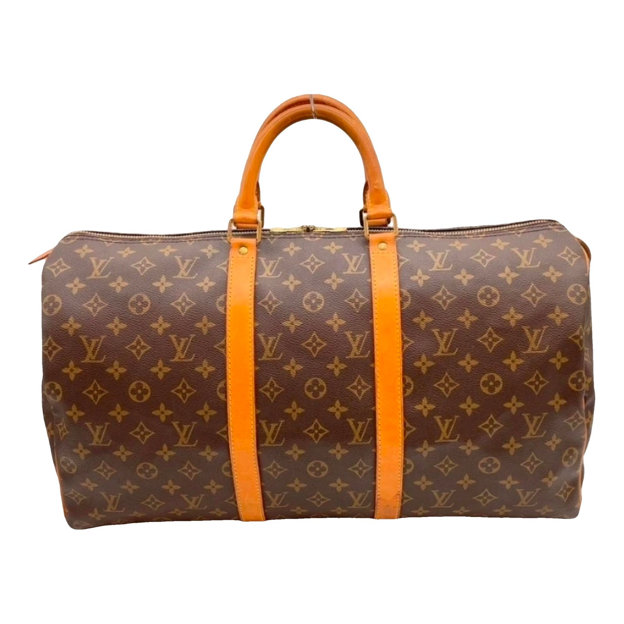 Keepall leather travel bag