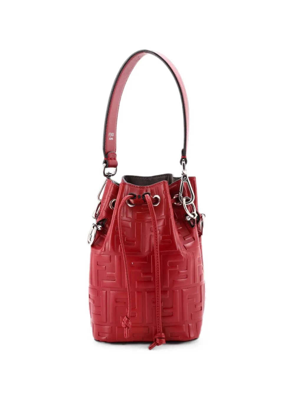 Mon Tresor Zucca Embossed Leather Mini bucket bag