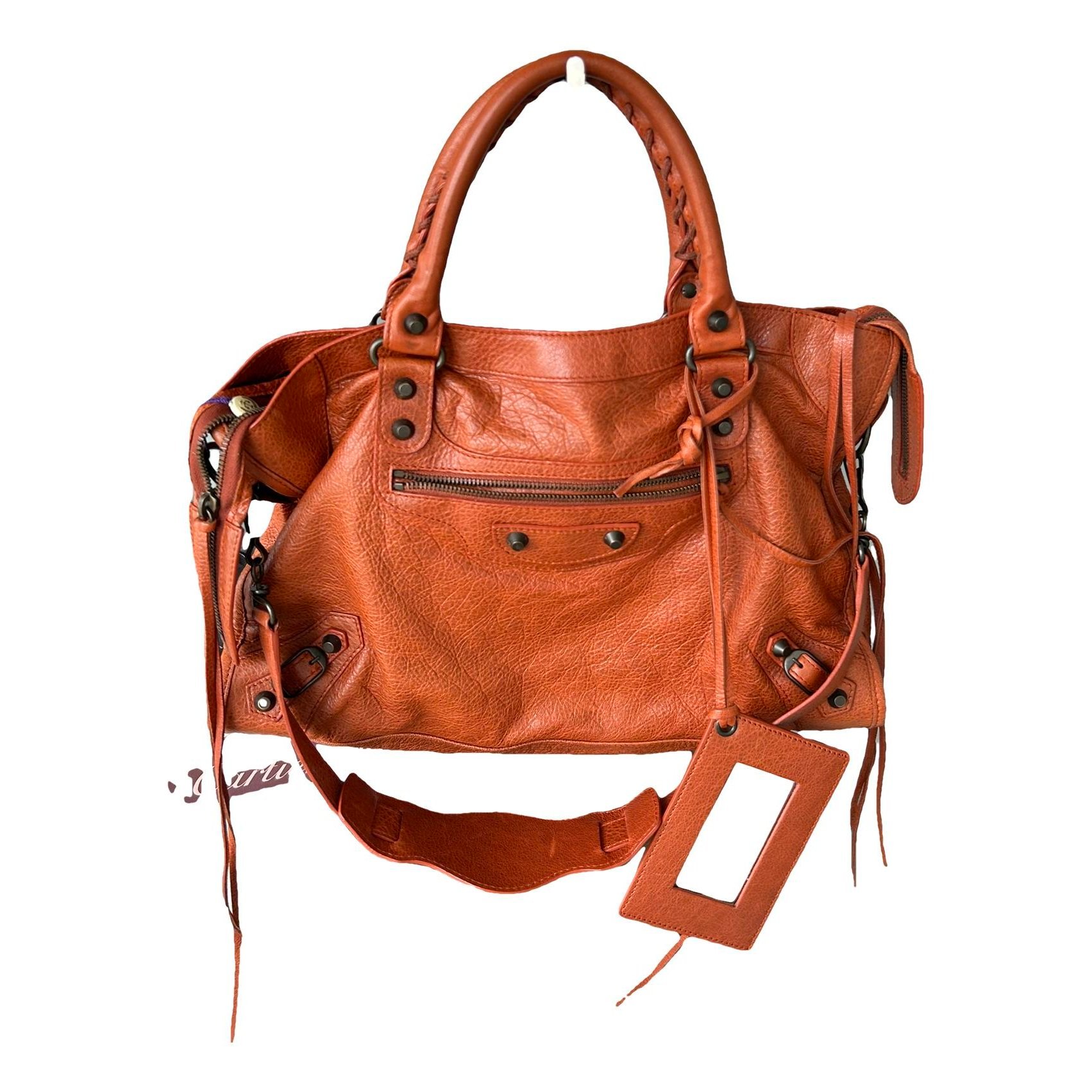 City faux fur handbag