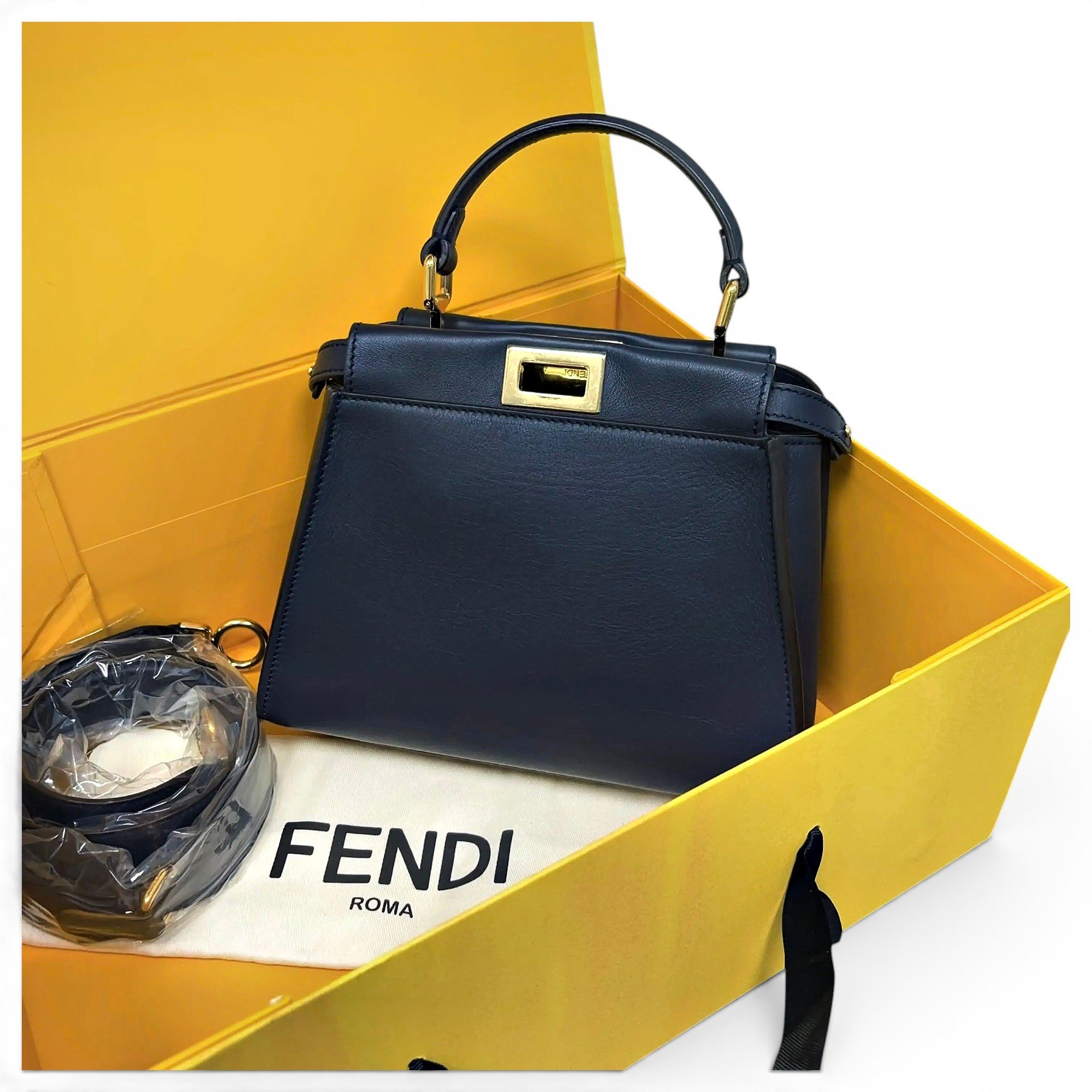 Peekaboo leather handbag