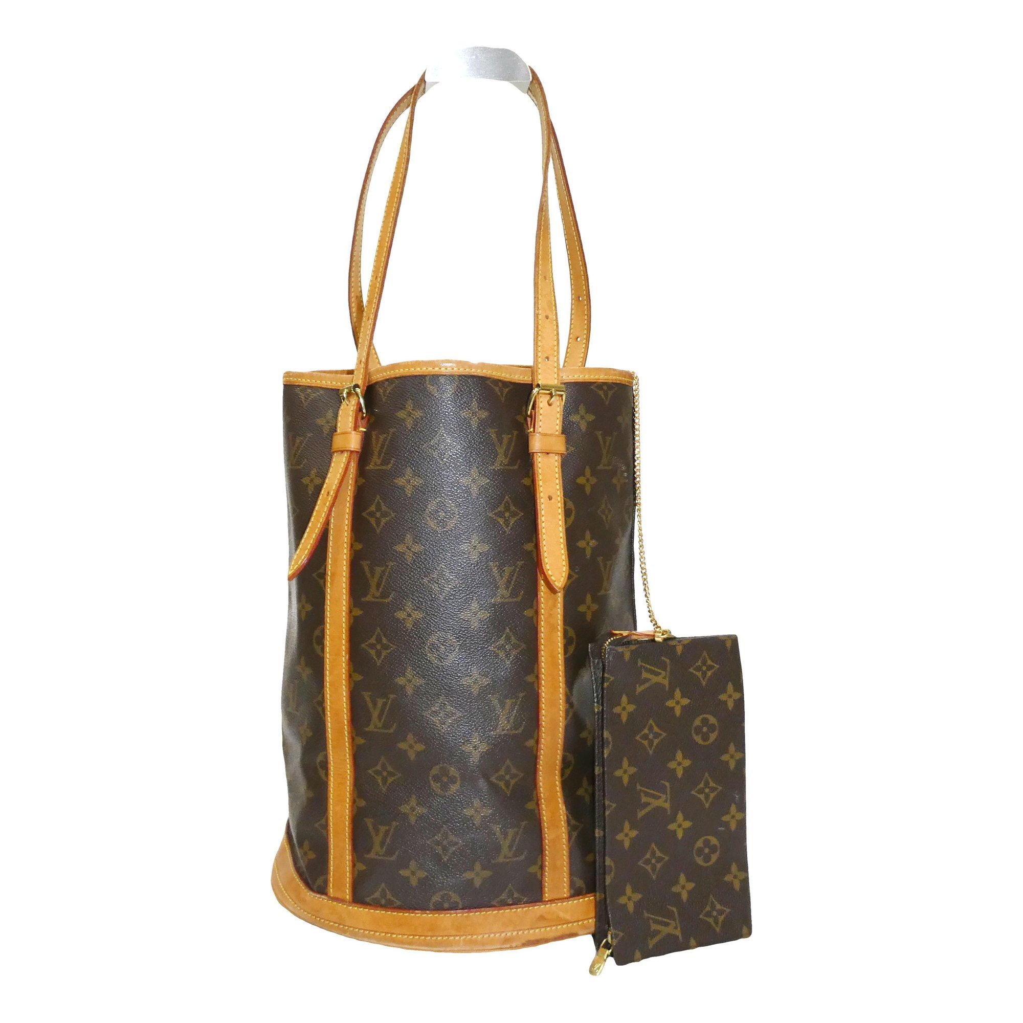 Bucket leather handbag