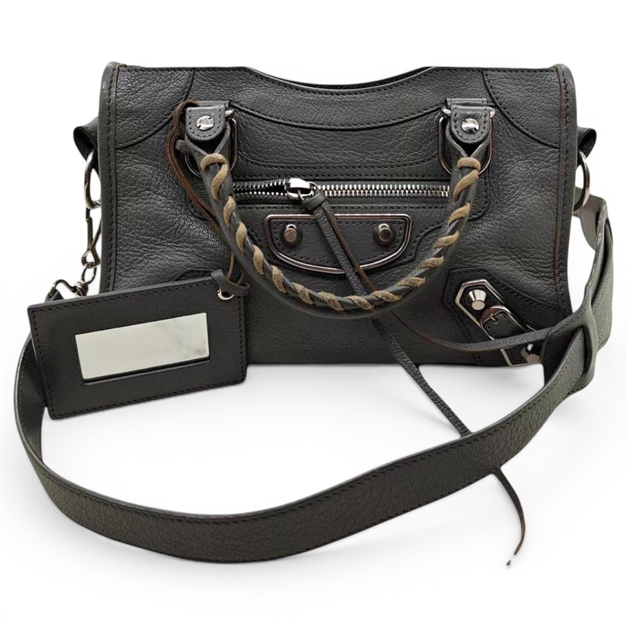 Classic Metalic leather handbag