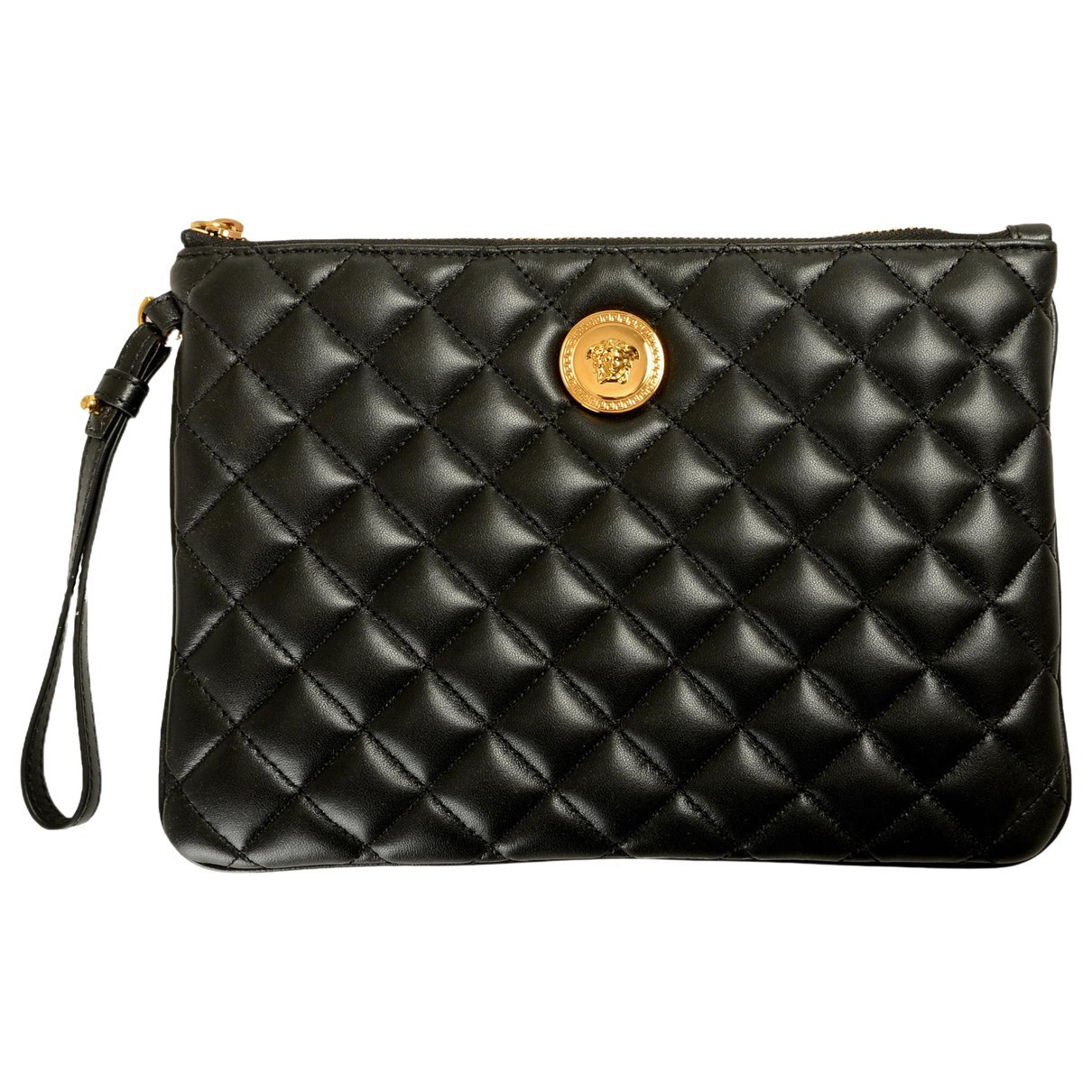La Medusa leather clutch bag