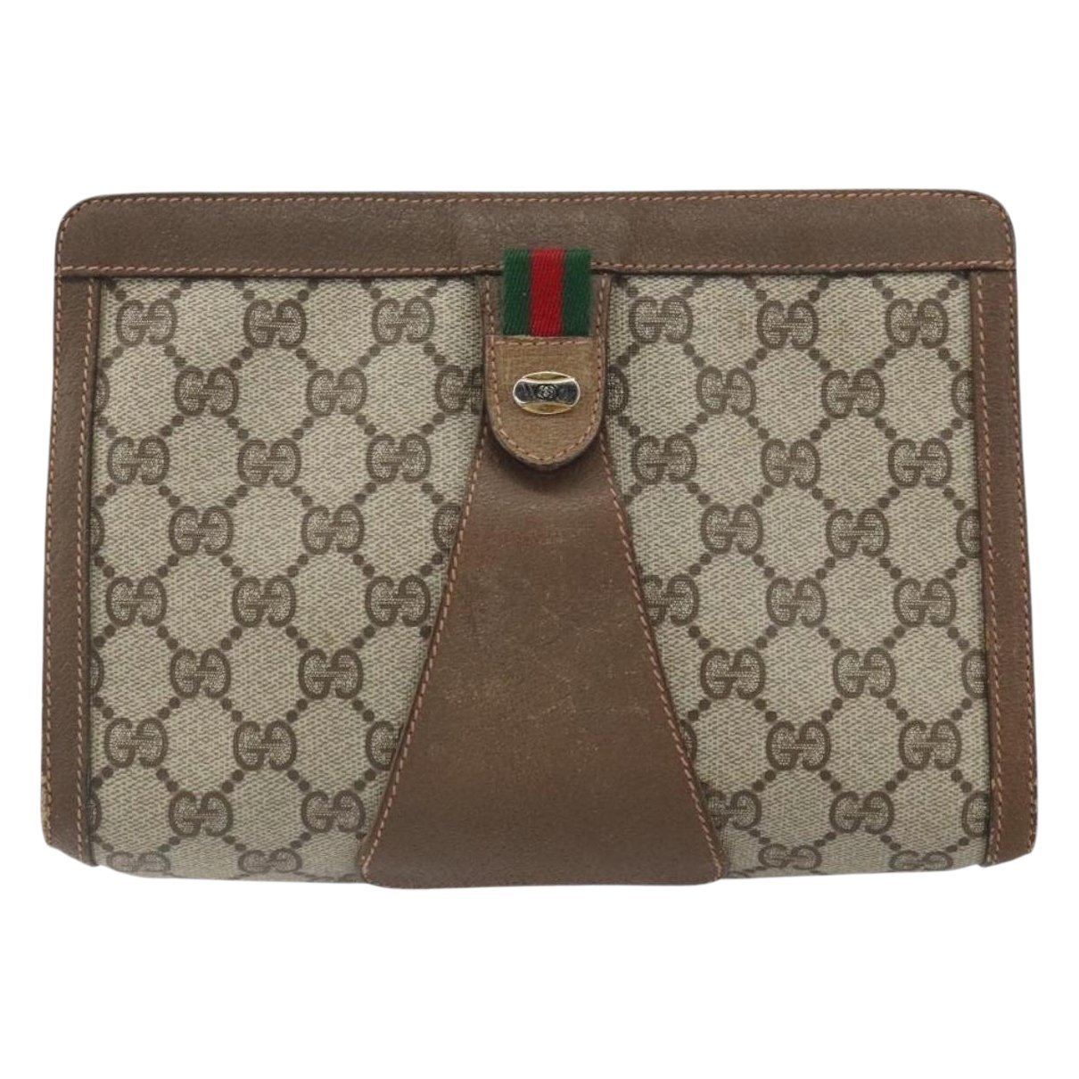 Leather clutch bag