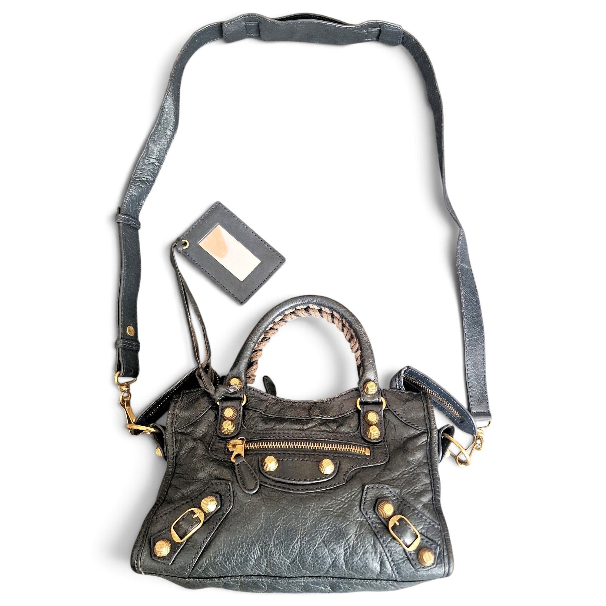 City leather handbag