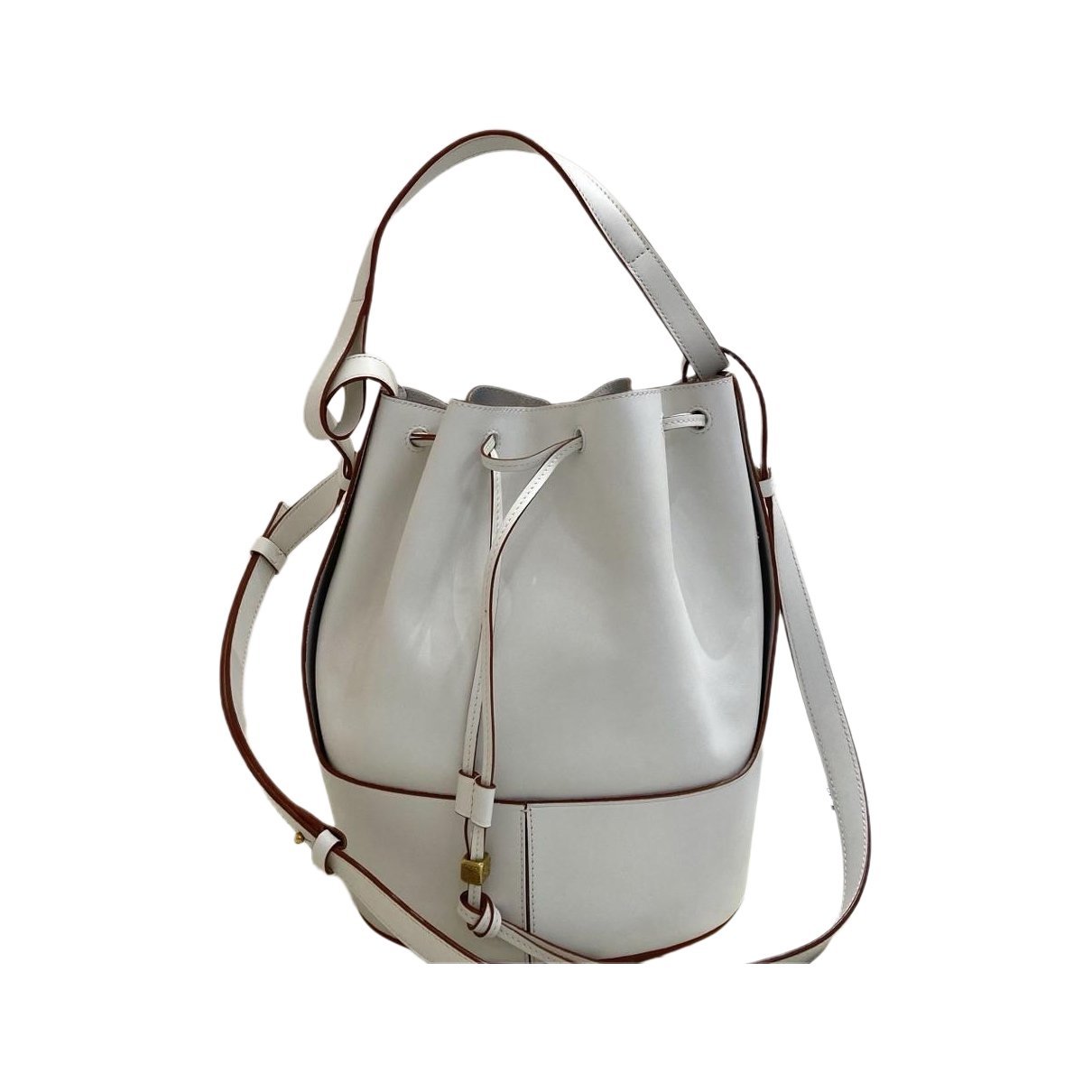 Balloon leather handbag