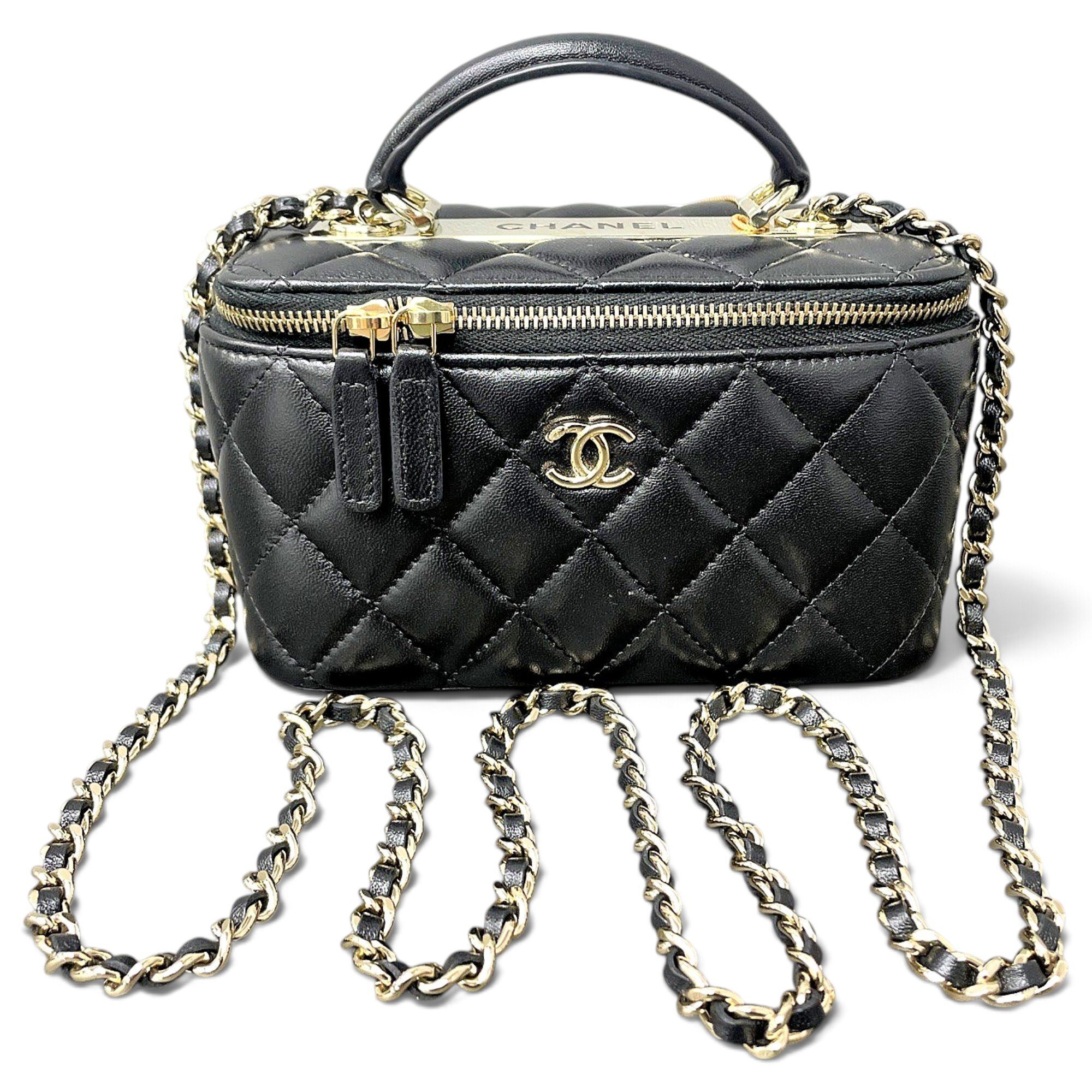 Trendy CC Vanity leather handbag
