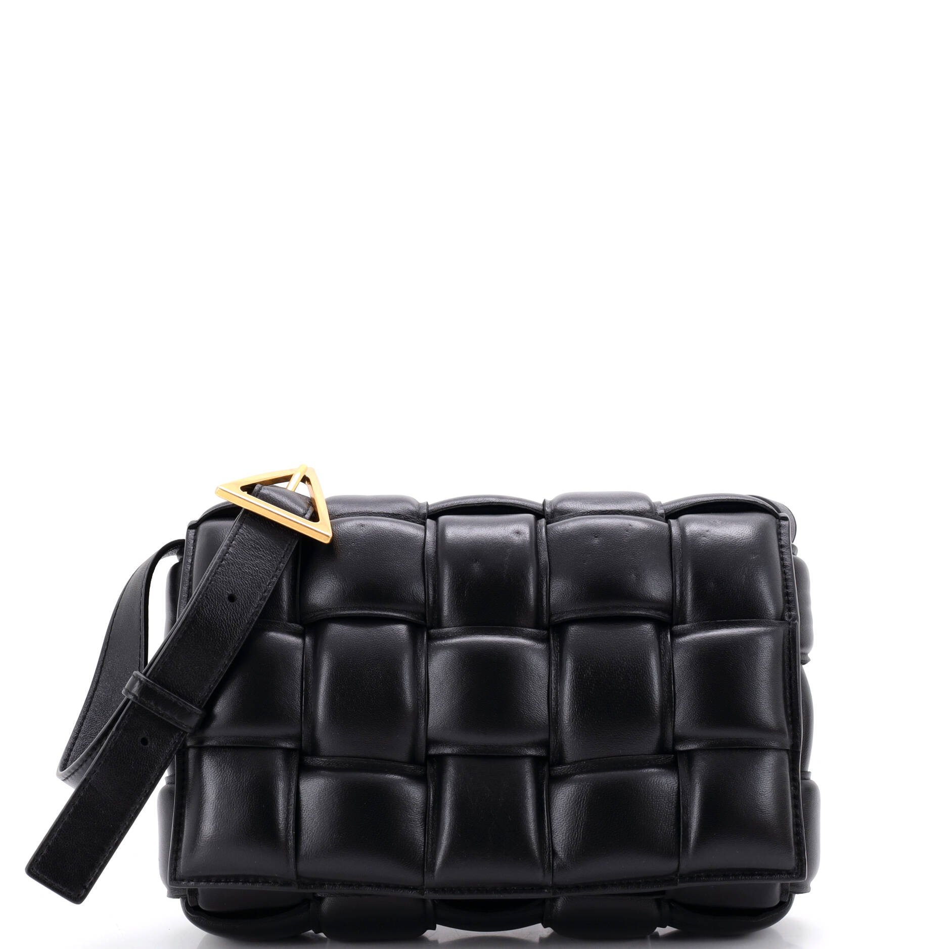 Cassette Crossbody Bag Padded Maxi Intrecciato Leather