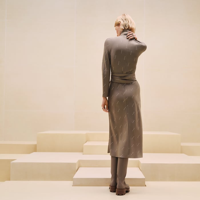 "Losanges Sur Faconne" Knotted Dress