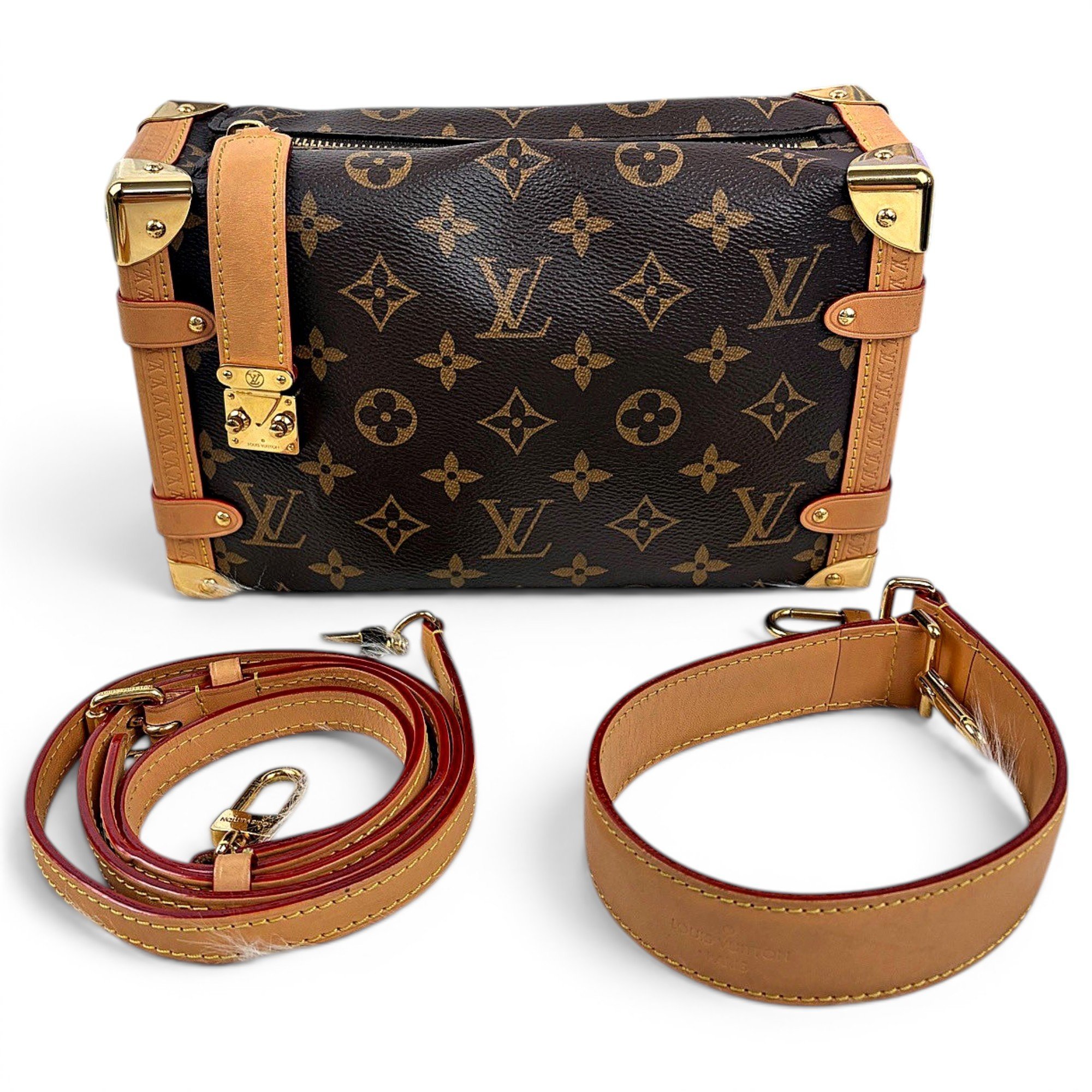 Side Trunk leather handbag