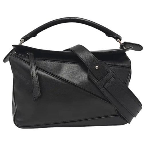 Puzzle leather handbag