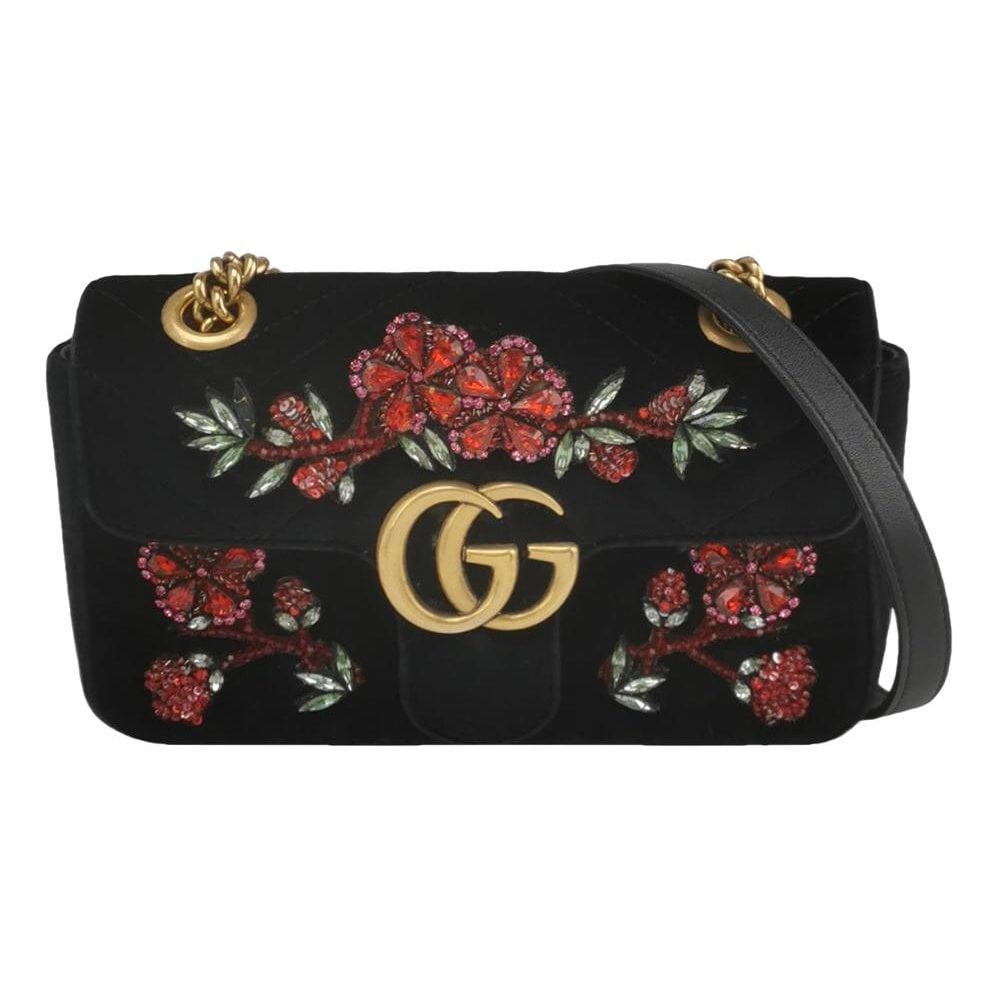 GG Marmont Flap velvet crossbody bag